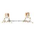 Moda Hot Venda Chegada Nova Coreano Ol Branco Crystal Trangle Temperamento Mulheres Stud Earring E6399